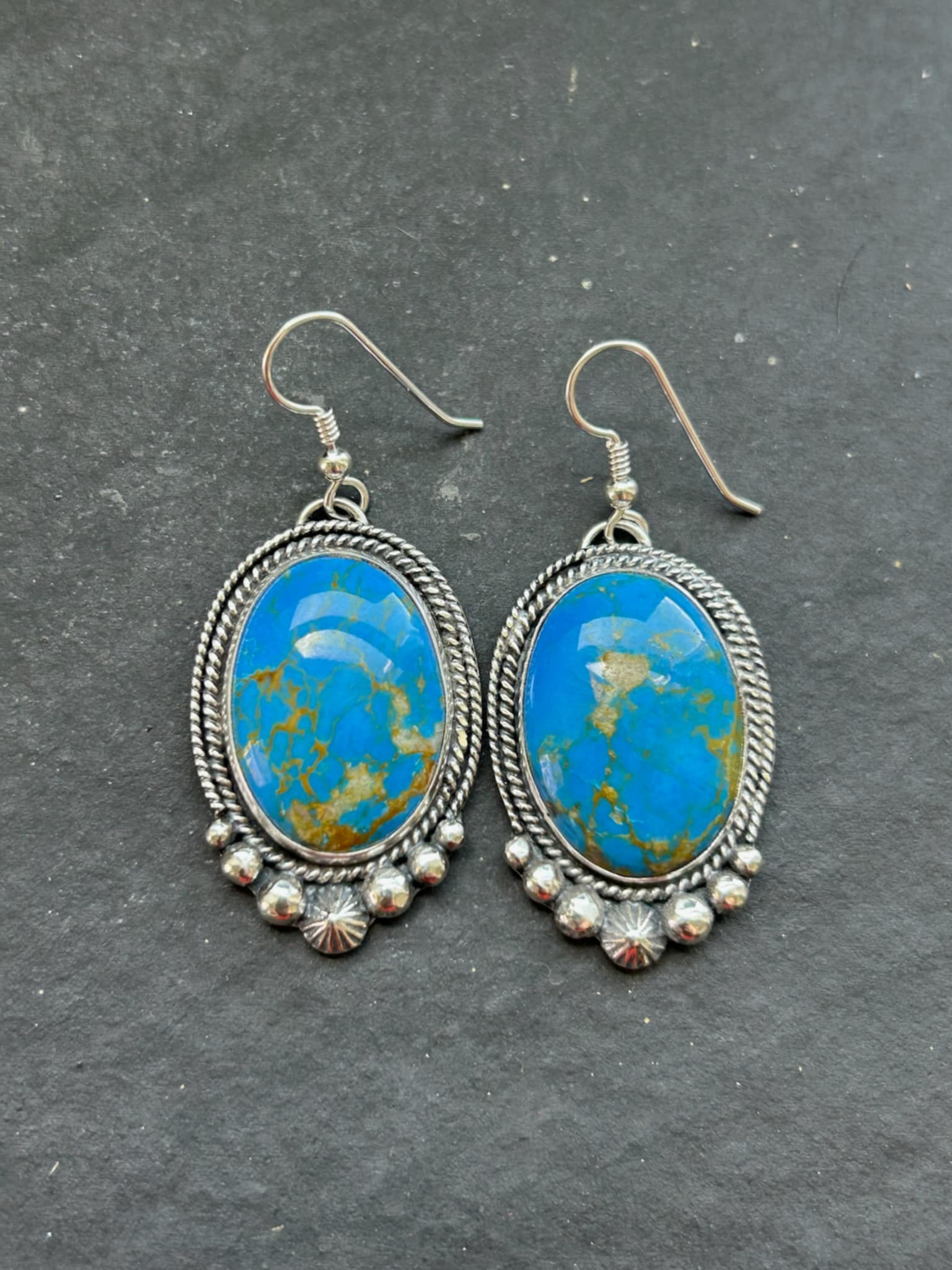 Shay Pfeiffer Sterling Silver Ceruleite Dangle Earrings