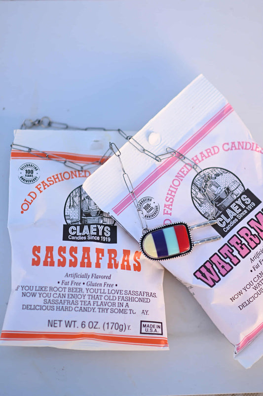 Amber Wilson Vintage Pool Ball Popsicle Necklace