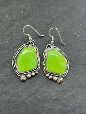 Shay Pfeiffer Sterling Silver Sonoran Turquoise Dangle Earrings